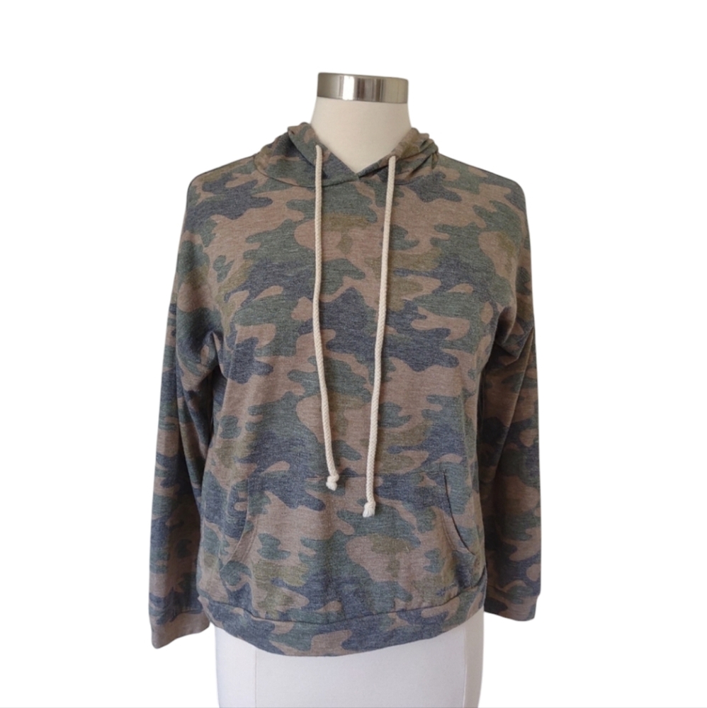 Hoodie Cropped Camo Medium - Picture 1 of 9